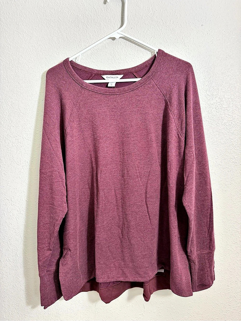 Athleta Coaster Luxe Recover Sweatshirt Long Sleeve Purple XL